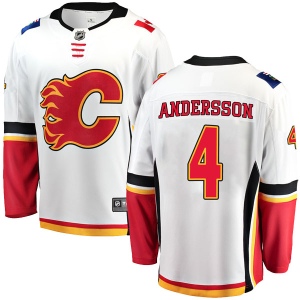 Youth Rasmus Andersson Calgary Flames Breakaway Away Jersey - White