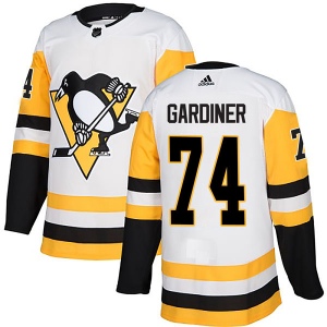 Youth Reid Gardiner Pittsburgh Penguins Authentic Away Jersey - White