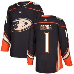 Youth Reto Berra Anaheim Ducks Authentic Home Jersey - Black