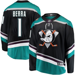 Youth Reto Berra Anaheim Ducks Breakaway Alternate Jersey - Black