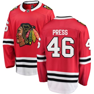 Youth Robin Press Chicago Blackhawks Breakaway Home Jersey - Red