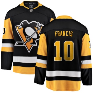 Youth Ron Francis Pittsburgh Penguins Home Breakaway Jersey - Black