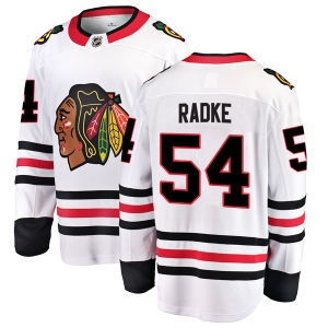 Youth Roy Radke Chicago Blackhawks Breakaway Away Jersey - White