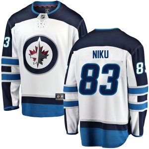 Youth Sami Niku Winnipeg Jets Breakaway Away Jersey - White