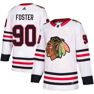 Youth Scott Foster Chicago Blackhawks Authentic Away Jersey - White