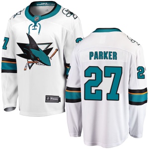 Youth Scott Parker San Jose Sharks Breakaway Away Jersey - White