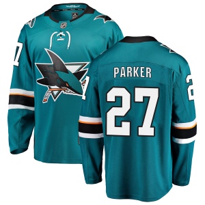 Youth Scott Parker San Jose Sharks Breakaway Home Jersey - Teal