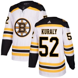 Youth Sean Kuraly Boston Bruins Authentic Away Jersey - White