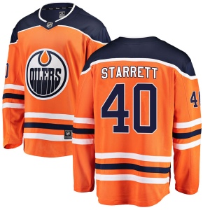 Youth Shane Starrett Edmonton Oilers Authentic r Home Breakaway Jersey - Orange