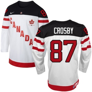 Youth Sidney Crosby Team Canada Premier 100th Anniversary Olympic Hockey Jersey - White