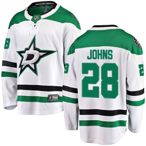 Youth Stephen Johns Dallas Stars Breakaway Away Jersey - White