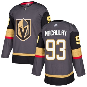 Youth Stephen MacAulay Vegas Golden Knights Authentic Gray Home Jersey - Gold