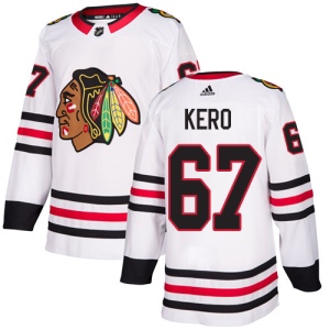 Youth Tanner Kero Chicago Blackhawks Authentic Away Jersey - White