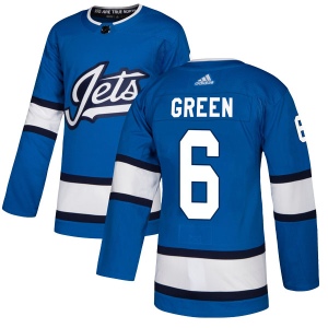 Youth Ted Green Winnipeg Jets Authentic Alternate Jersey - Blue