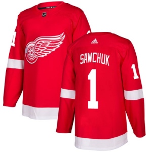 Youth Terry Sawchuk Detroit Red Wings Authentic Home Jersey - Red