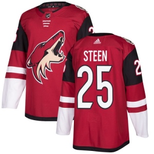 Youth Thomas Steen Arizona Coyotes Authentic Burgundy Home Jersey - Red