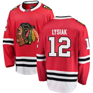 Youth Tom Lysiak Chicago Blackhawks Breakaway Home Jersey - Red