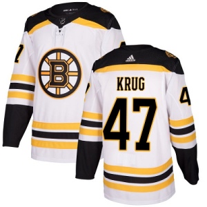 Youth Torey Krug Boston Bruins Authentic Away Jersey - White