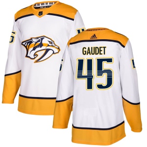 Youth Tyler Gaudet Nashville Predators Authentic Away Jersey - White