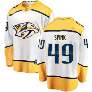 Youth Tylor Spink Nashville Predators Breakaway Away Jersey - White