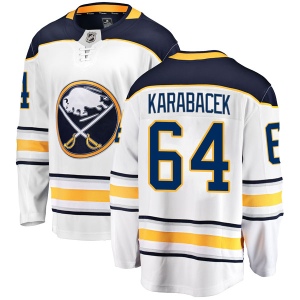 Youth Vaclav Karabacek Buffalo Sabres Breakaway Away Jersey - White