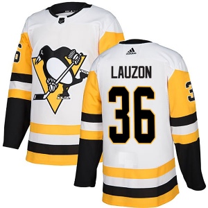 Youth Zachary Lauzon Pittsburgh Penguins Authentic Away Jersey - White