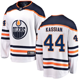 Youth Zack Kassian Edmonton Oilers Authentic Away Breakaway Jersey - White